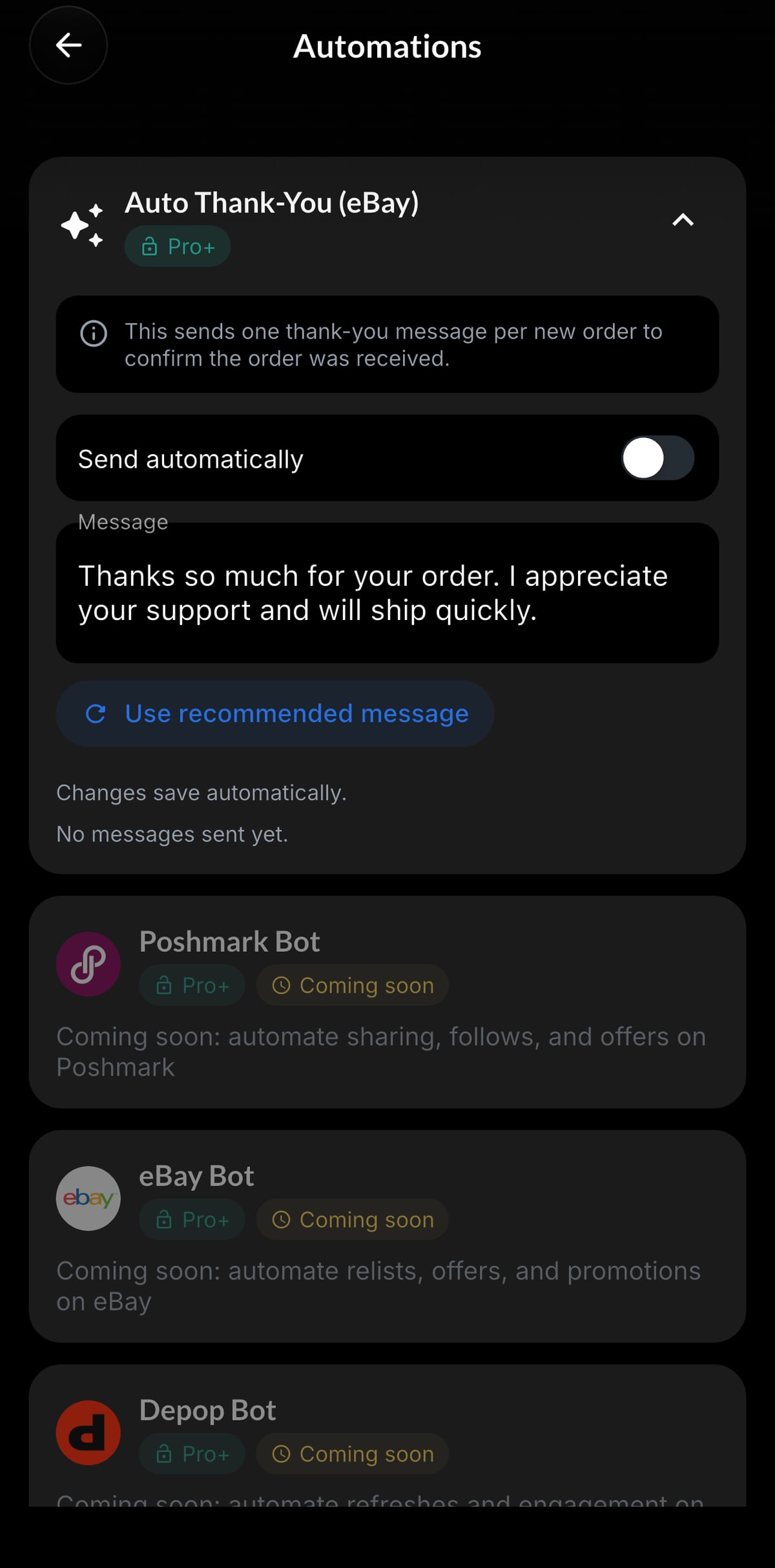Resylr automations and bots screen