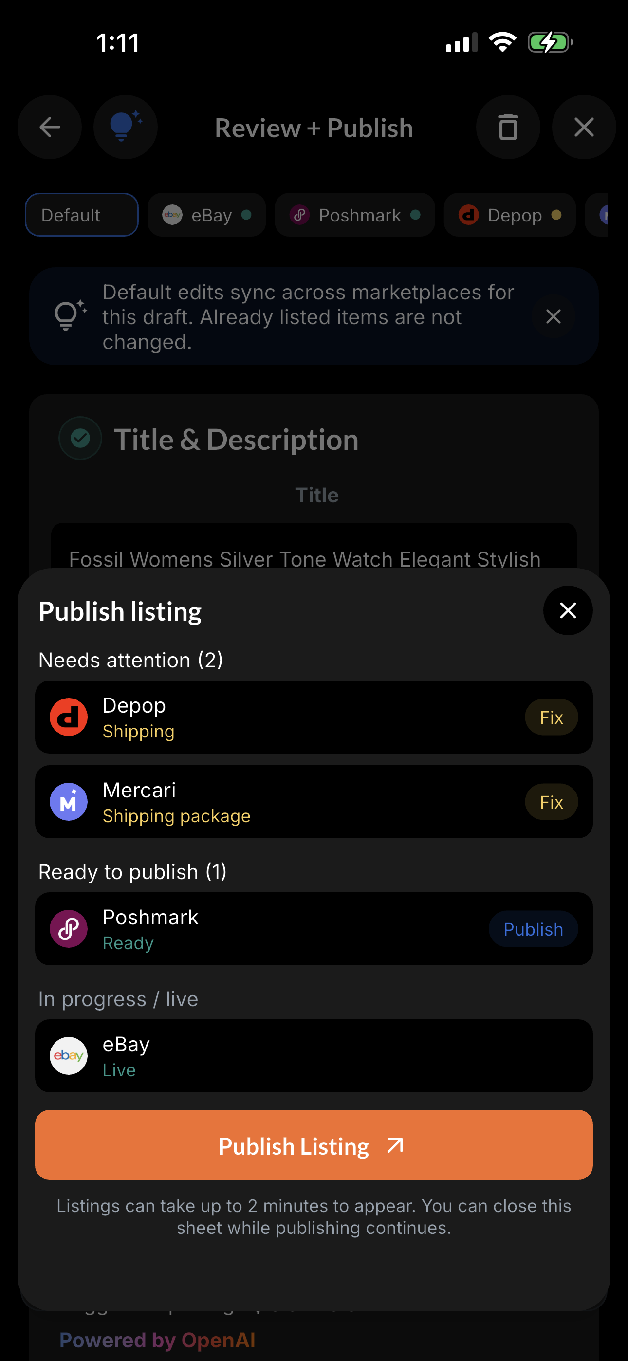 Resylr review and publish screen